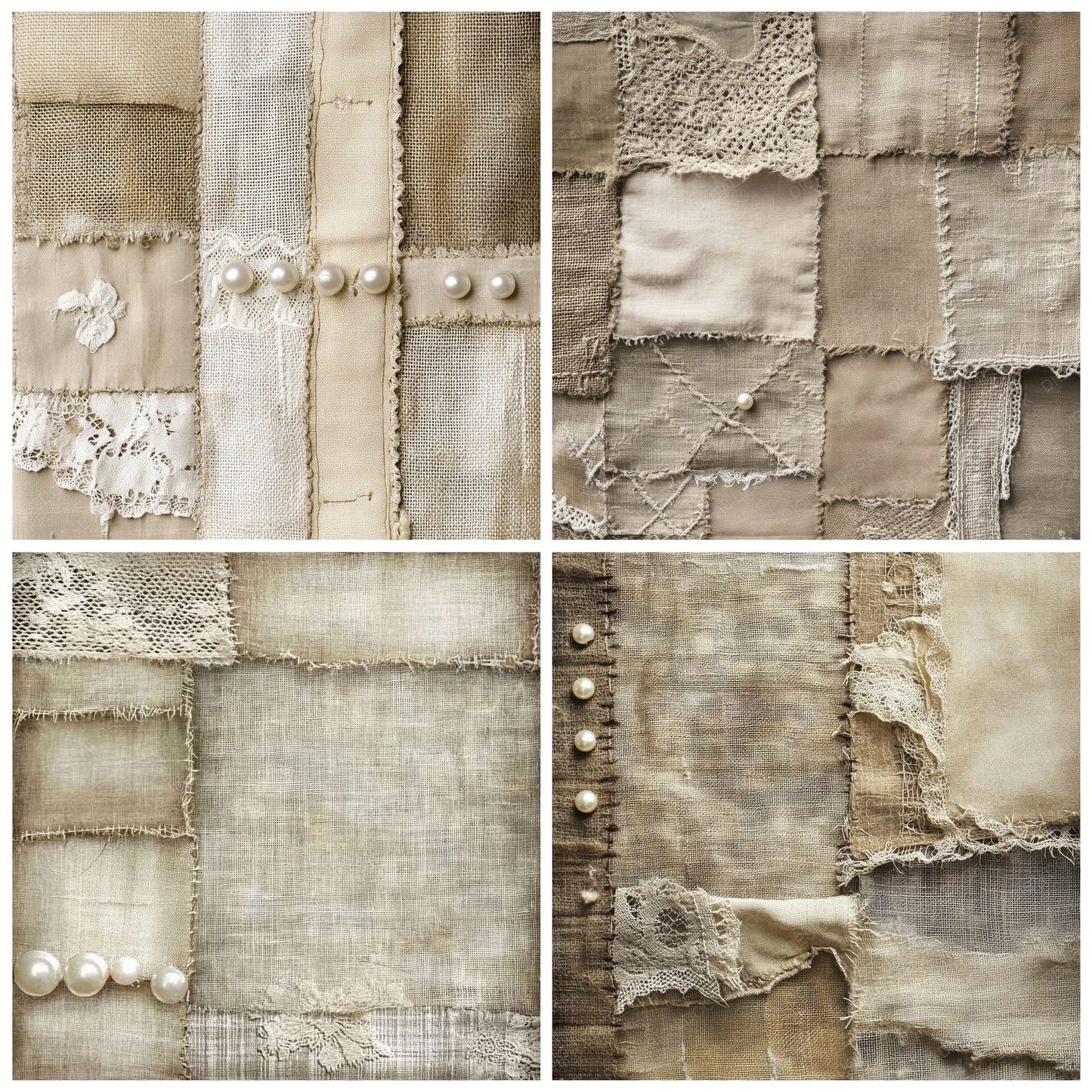 Tattered Linen Fabric Digital Paper Digital Paper Pack (DDD003948)
