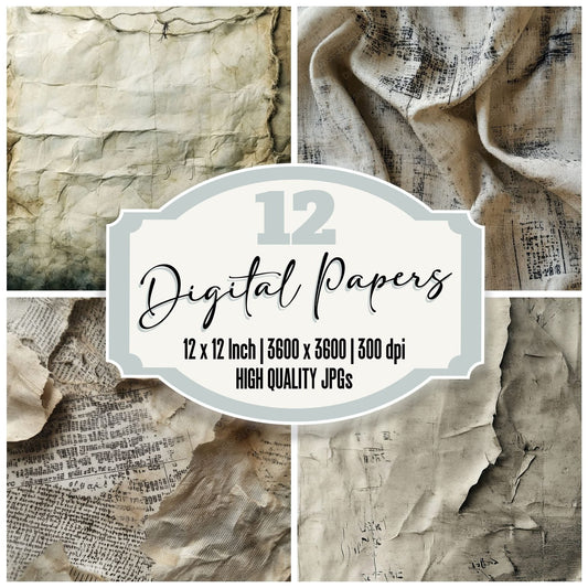 Tattered Sailcloth Digital Paper Pack (DDD003949)