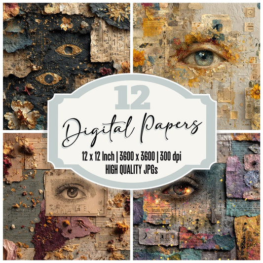 Temple Eye Petal Chart Digital Paper Pack (DDD003972)