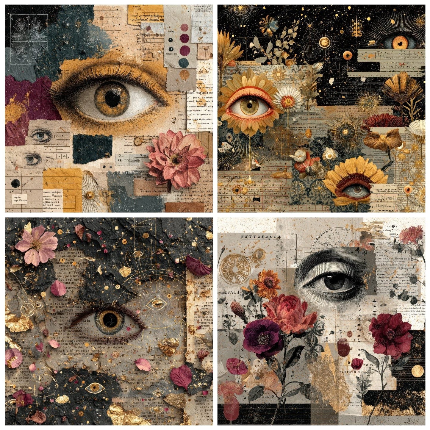 Temple Eye Petal Chart Digital Paper Pack (DDD003972)