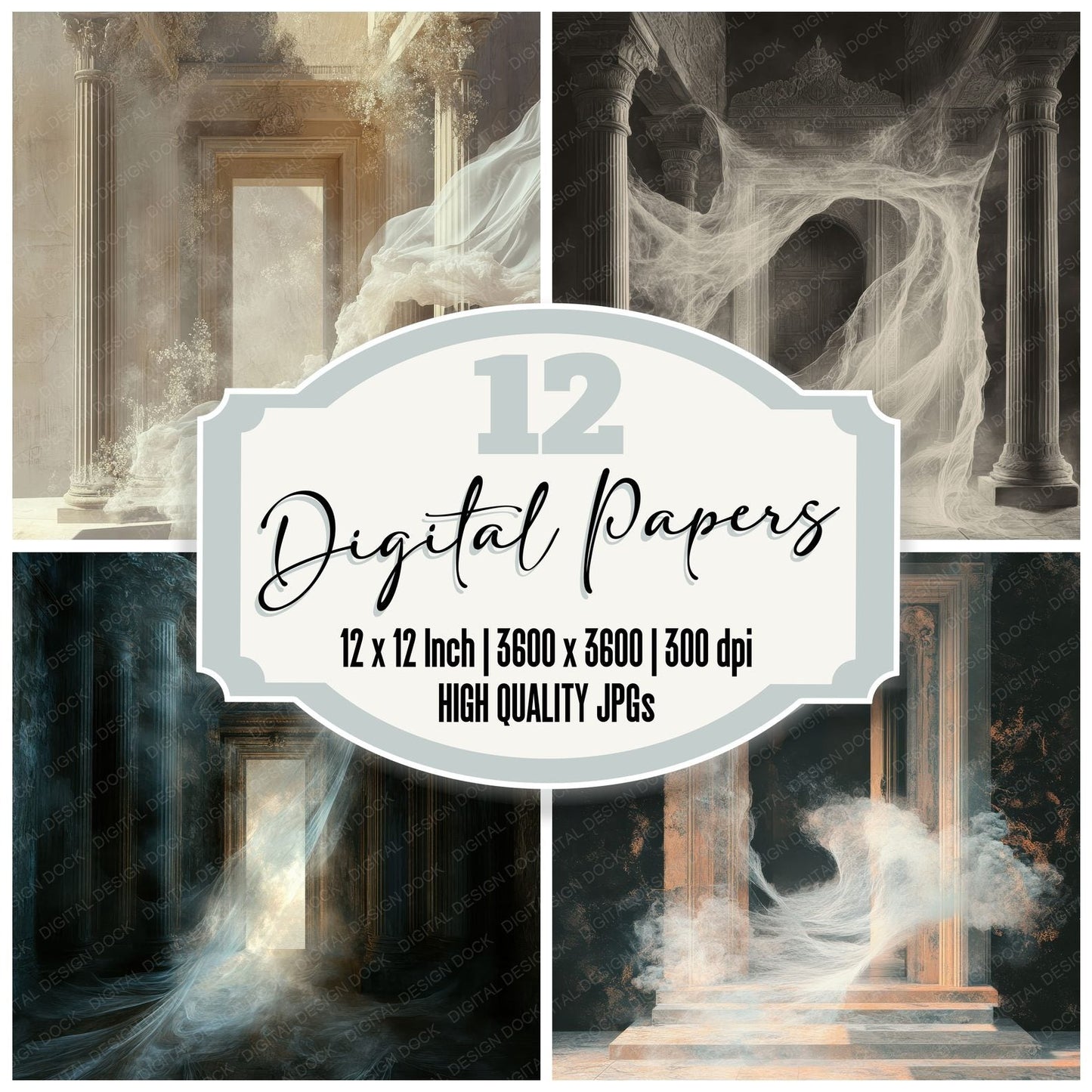 Temple Void Fade Digital Paper Pack (DDD003973)