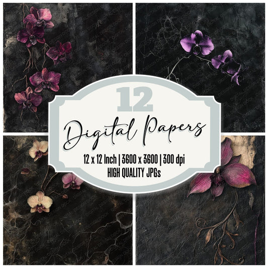 Tenebrous Orchid Root Digital Paper Pack (DDD003975)
