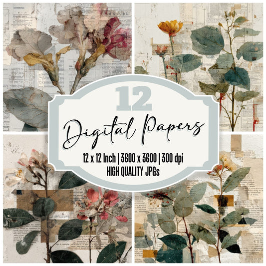 Textbook Label Bloom Ghost Digital Paper Pack (DDD003991)