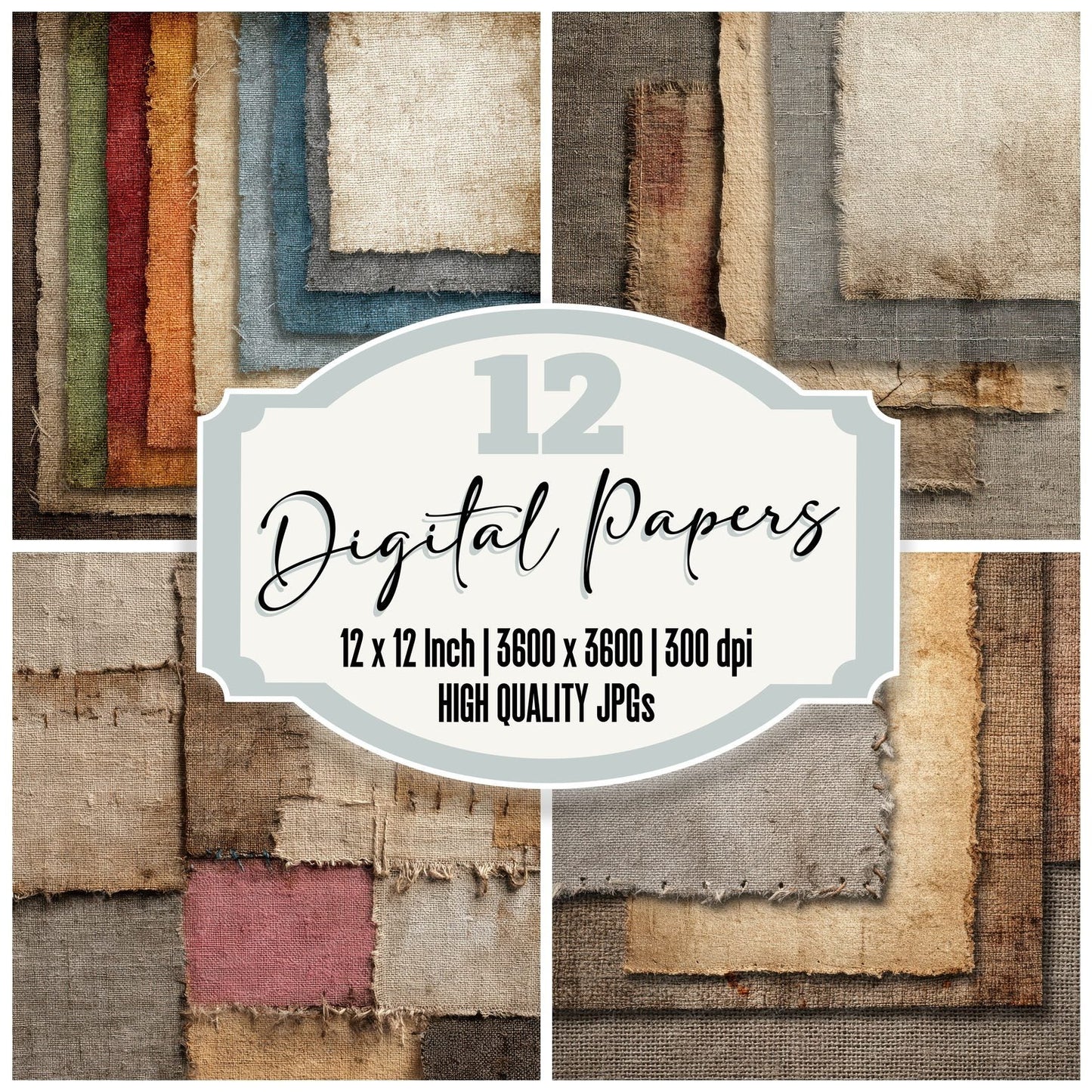 Textile Layer Stitch Fade Digital Paper Pack (DDD003993)