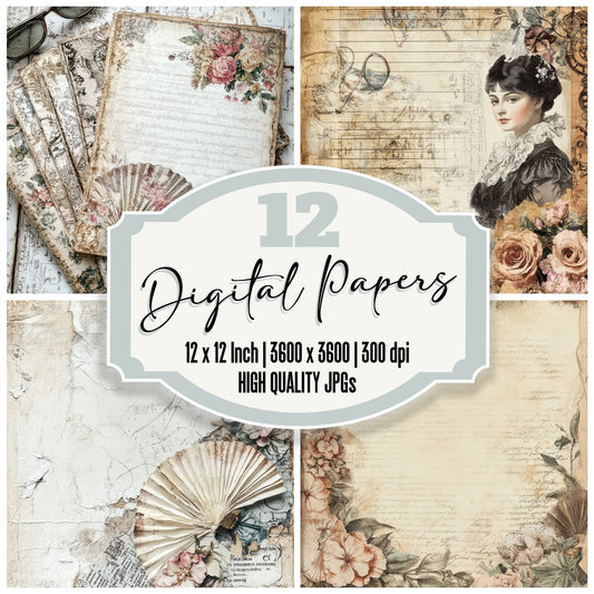 Theater Fan Collage Digital Paper Pack (DDD003996)