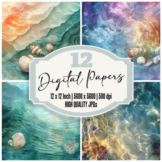 Tidepool Shell Fade Digital Paper Pack (DDD004009)