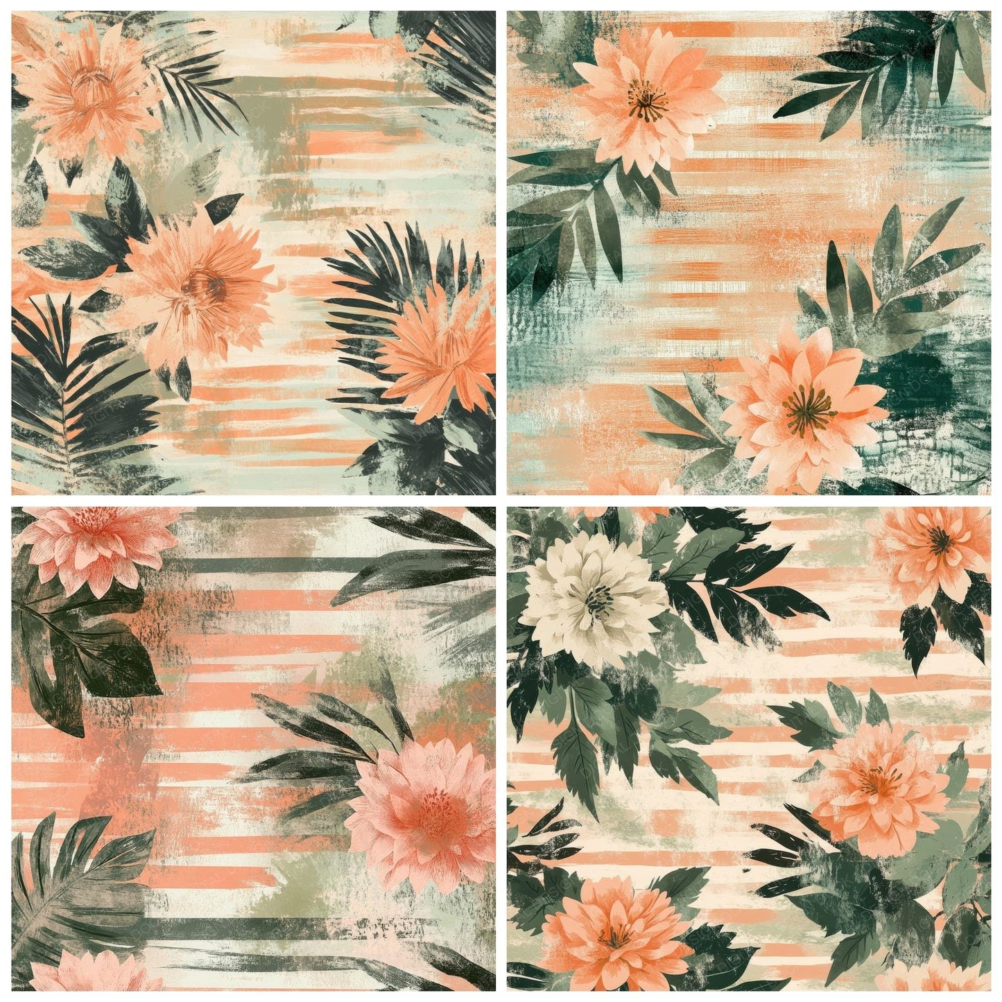 Tiger Dahlia Wash Digital Paper Pack (DDD004010)