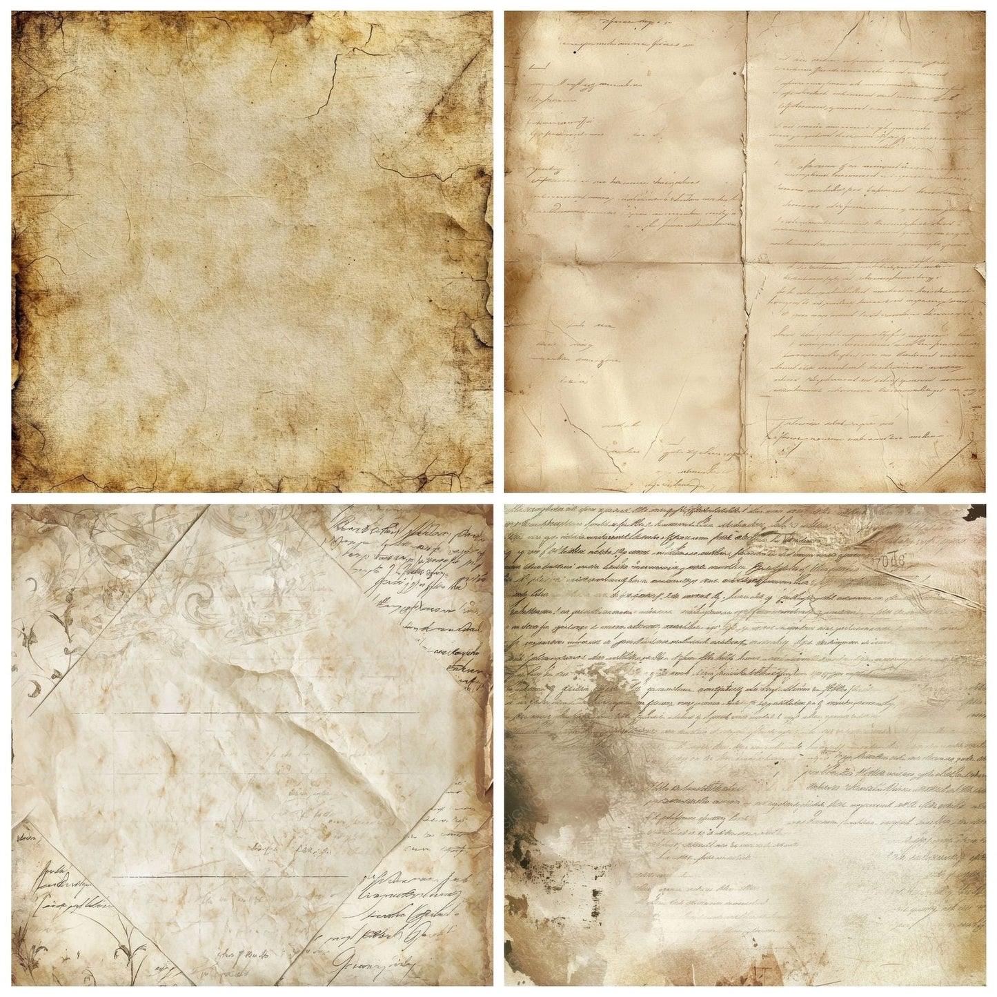 Timeworn Book Pages Background Digital Paper Pack (DDD004013)