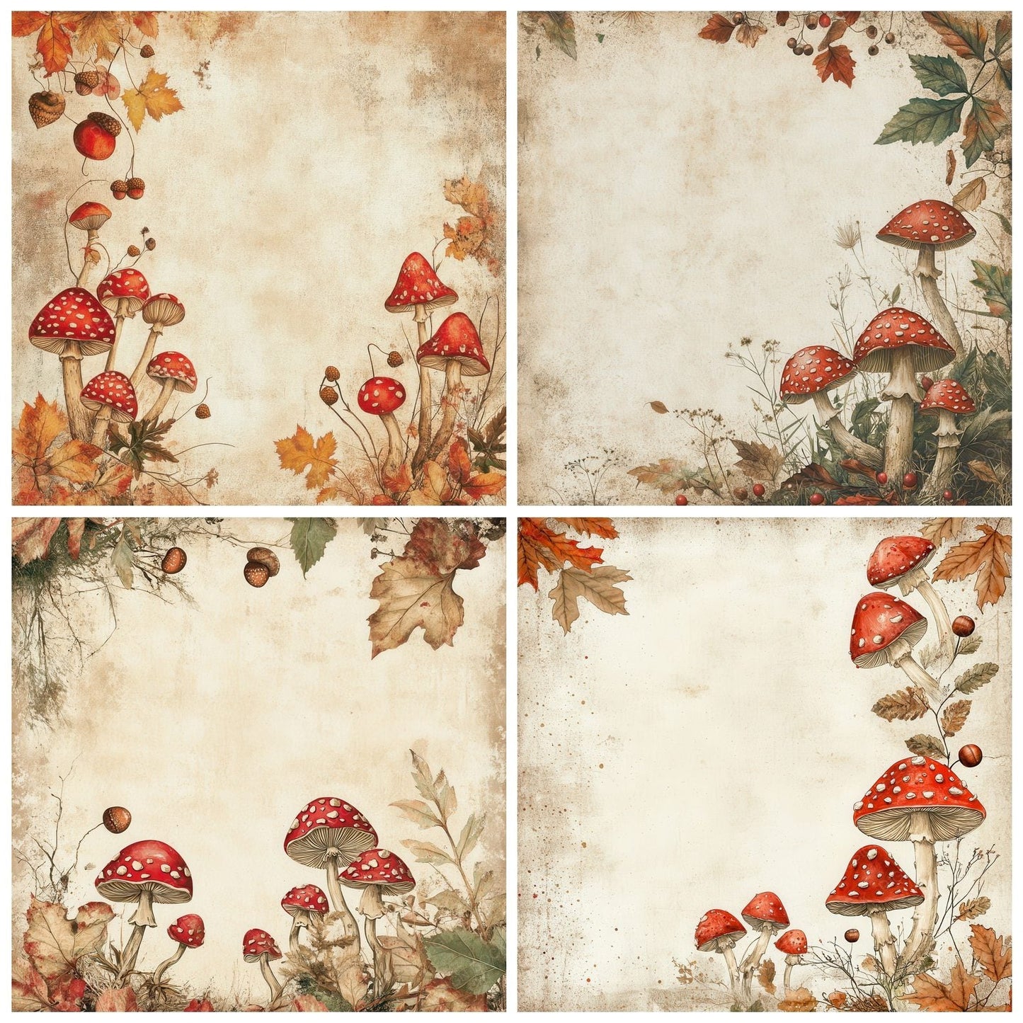 Toadstool Corner Oak Digital Paper Pack (DDD004014)