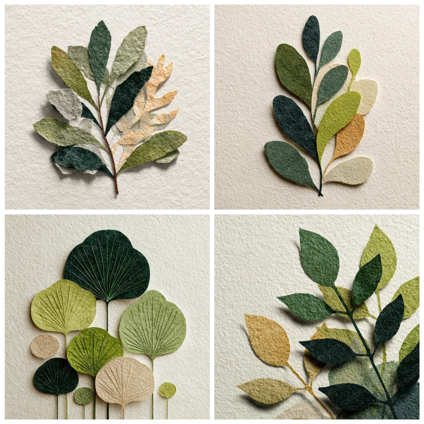 Torn Leaf Minimal Digital Paper Pack (DDD004031)