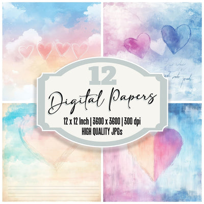 Trans Pastel Love Digital Paper Pack (DDD004046)