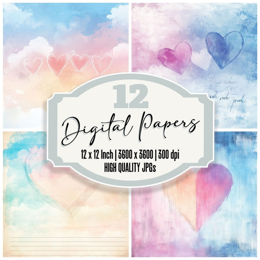 Trans Pastel Love Digital Paper Pack (DDD004046)