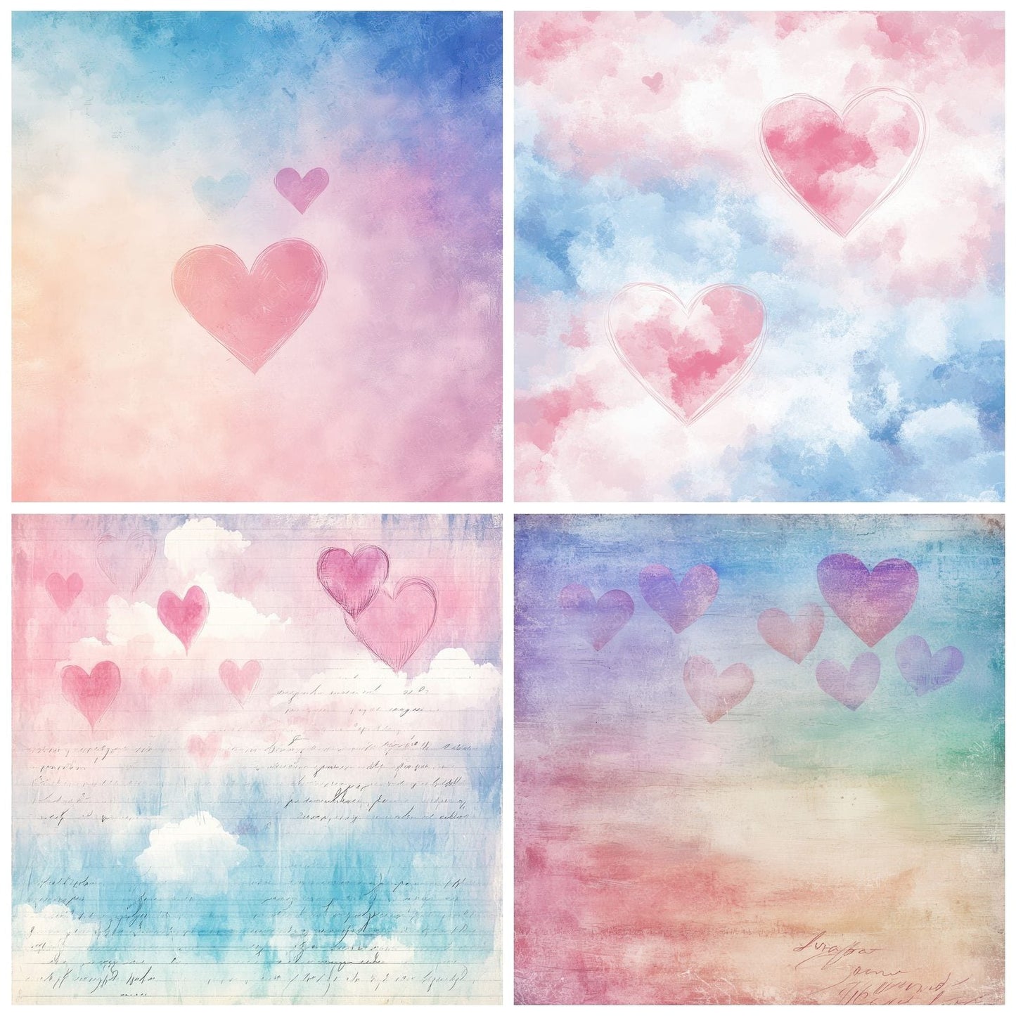 Trans Pastel Love Digital Paper Pack (DDD004046)