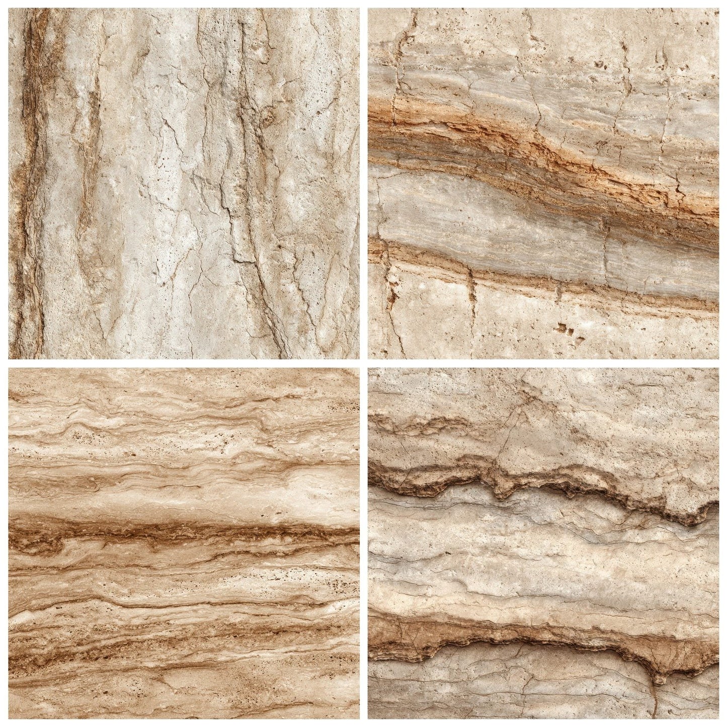 Travertine Beige Vein Fossil Digital Paper Pack (DDD004056)