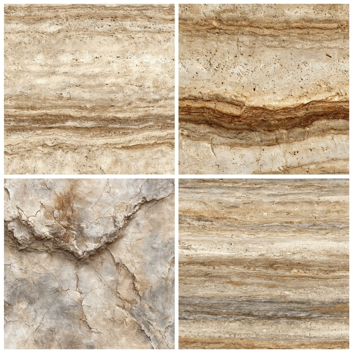 Travertine Beige Vein Fossil Digital Paper Pack (DDD004056)