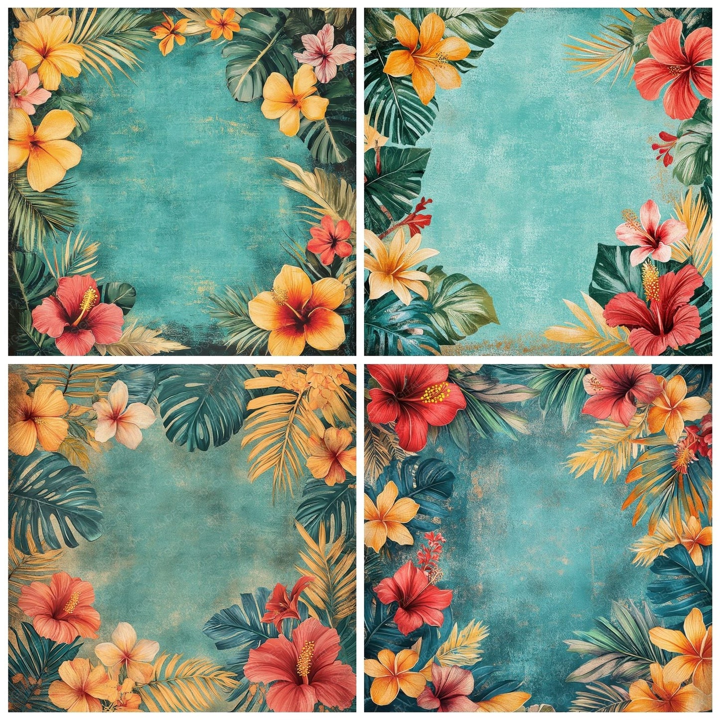 Tropical Bloom Digital Paper Pack (DDD004087)