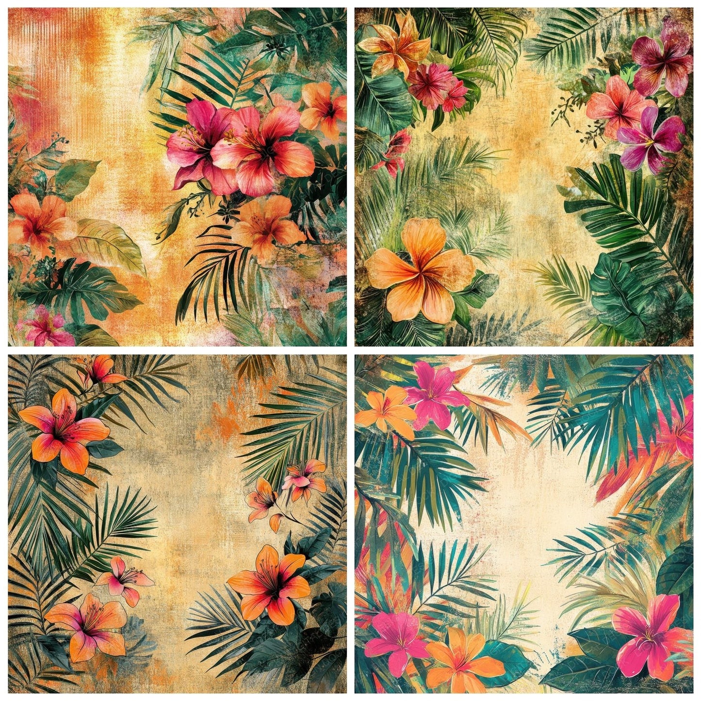 Tropical Bloom Canopy Digital Paper Pack (DDD004088)