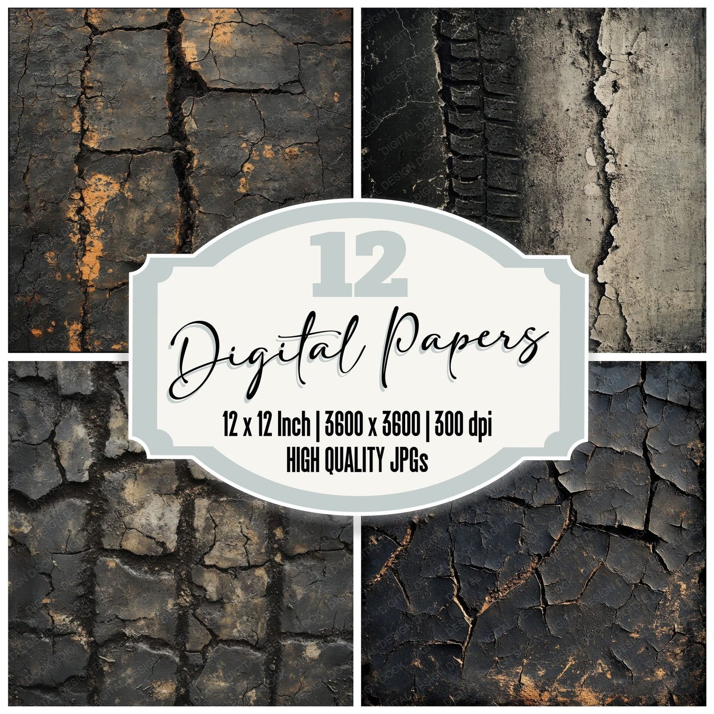 Tyre Textures Digital Paper Pack (DDD004118)