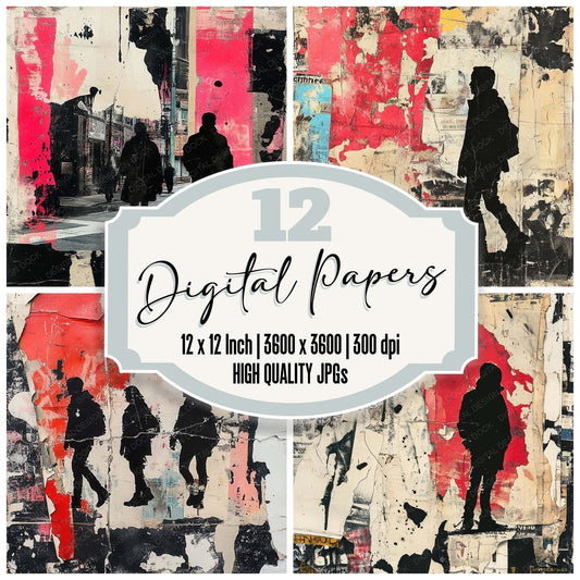 Urban Riot Paste Digital Paper Pack (DDD004131)