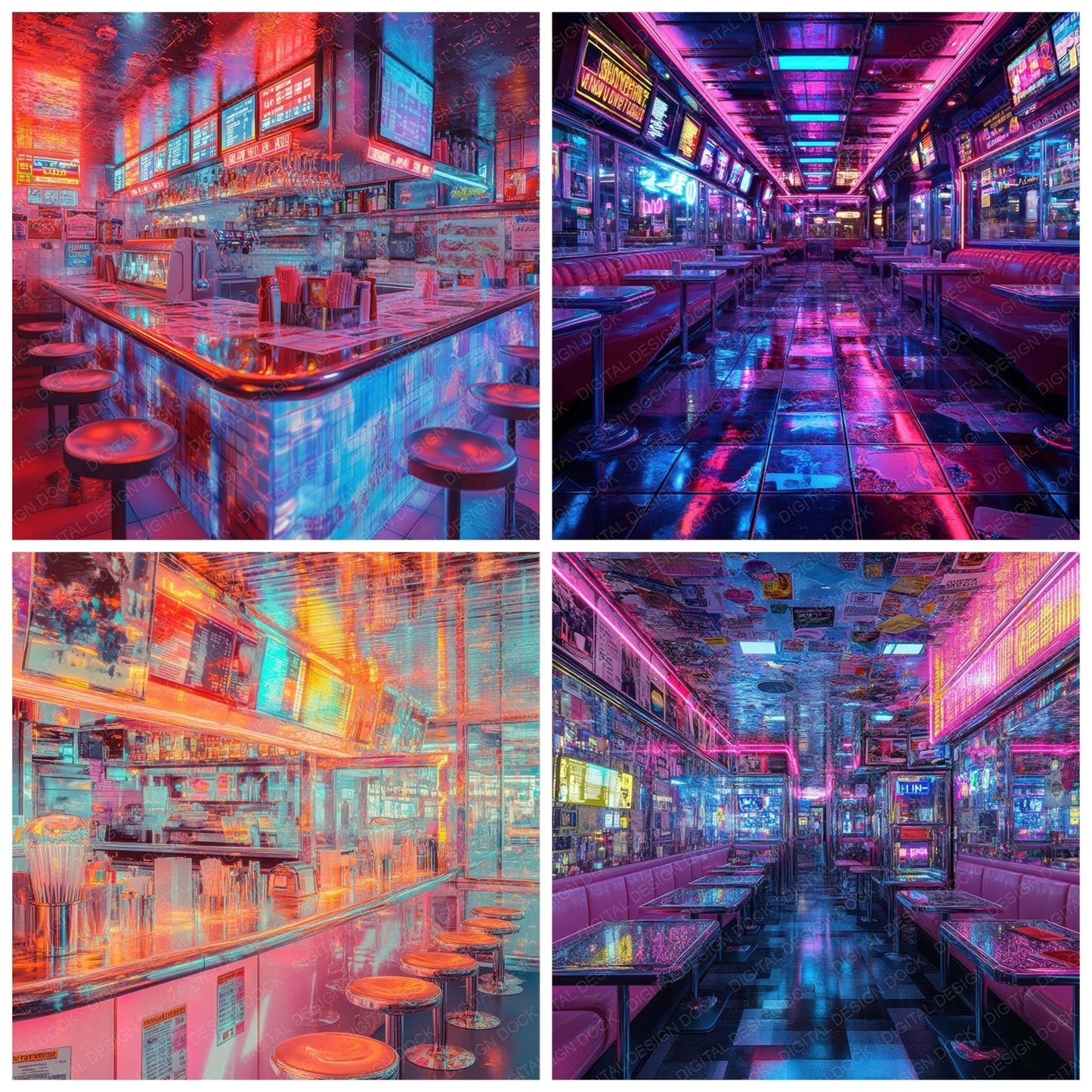Vapor Diner Circuit Digital Paper Pack (DDD004137)