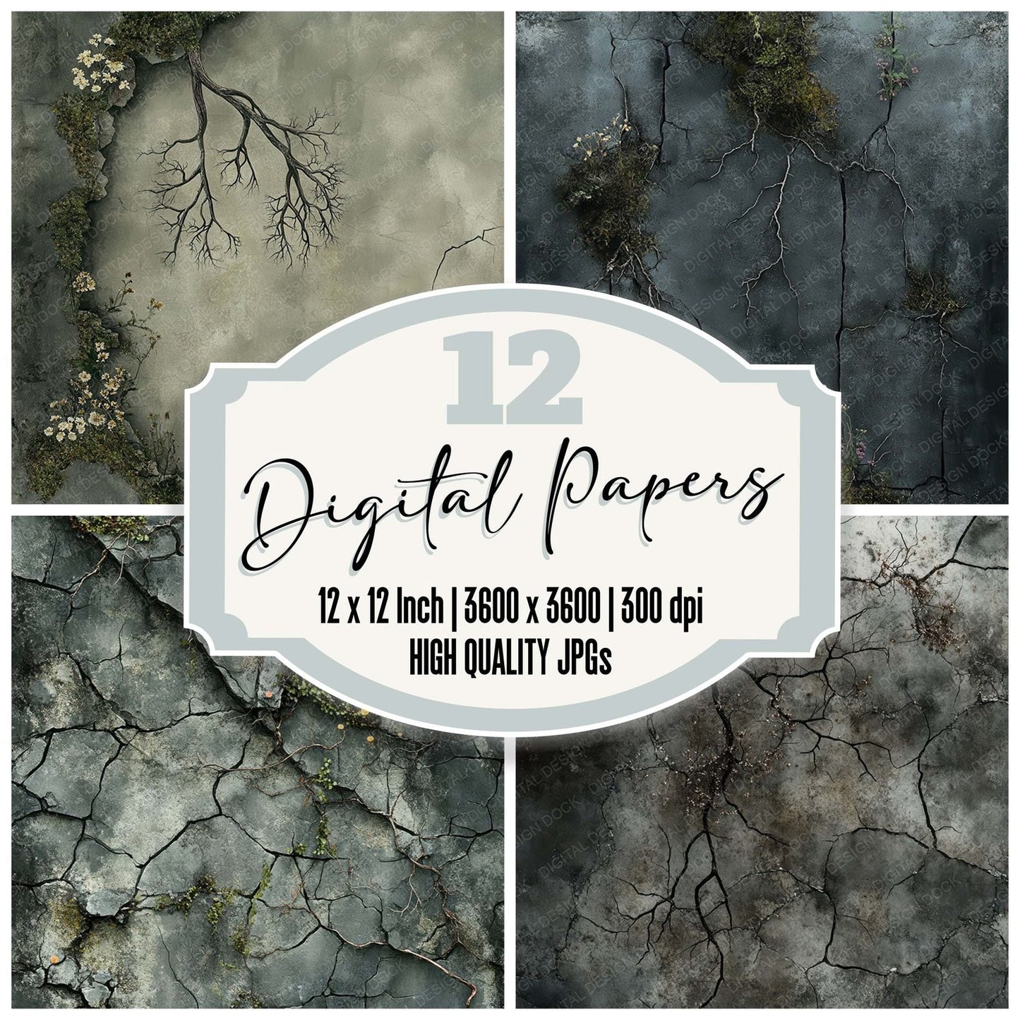 Vein Moss Echo Digital Paper Pack (DDD004140)
