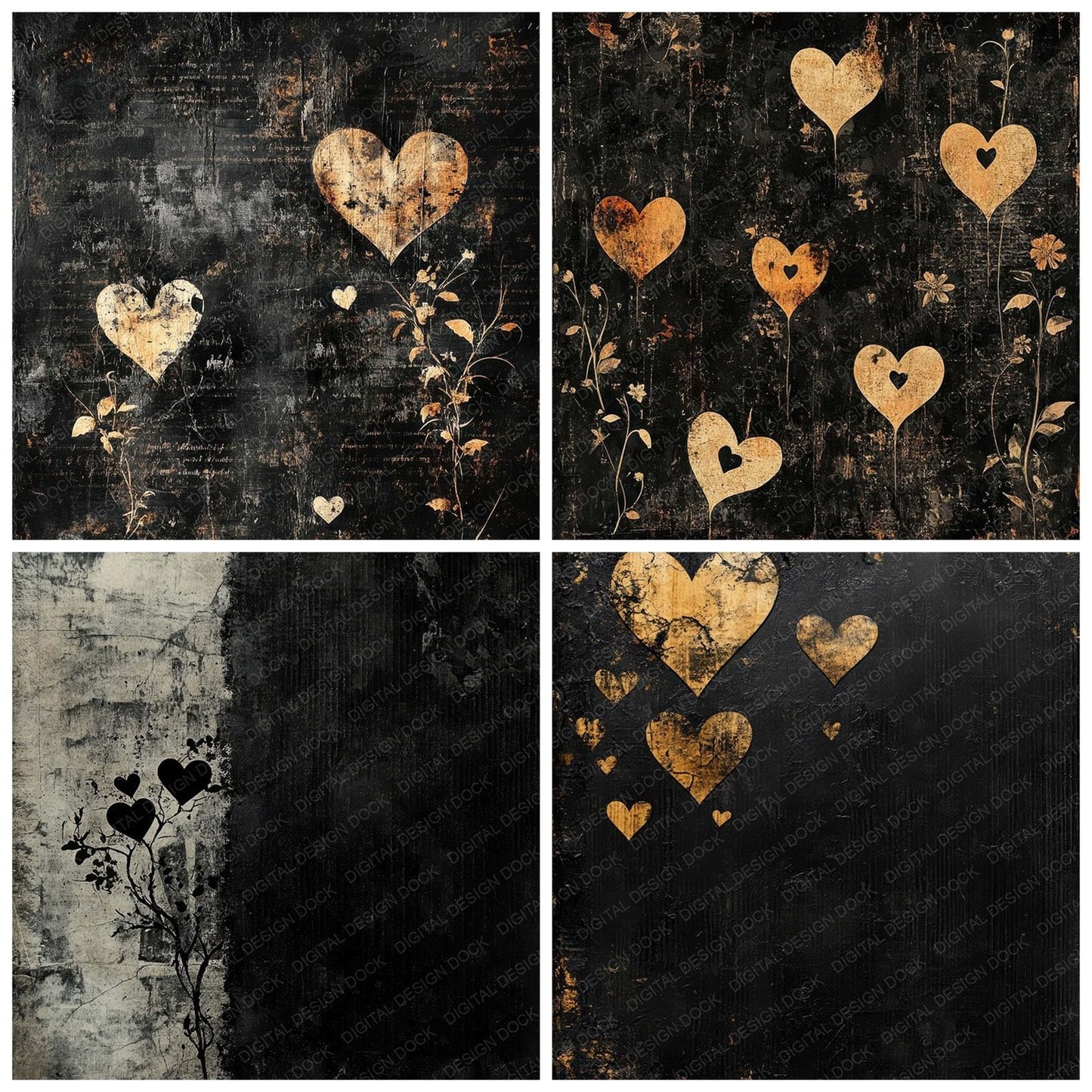Velvet Ash Fracture Digital Paper Pack (DDD004141)