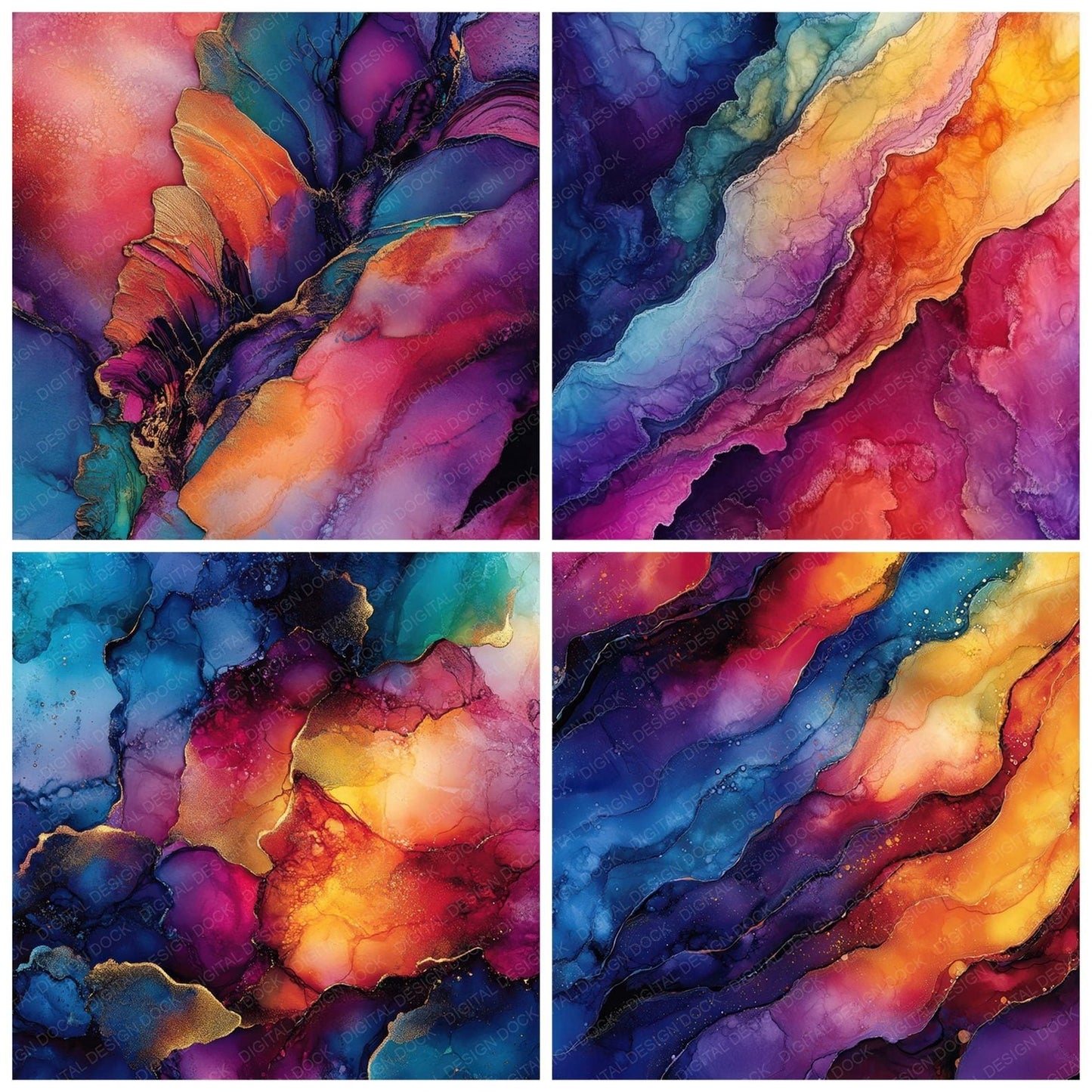 Velvet Ink Cascade Digital Paper Pack (DDD004144)