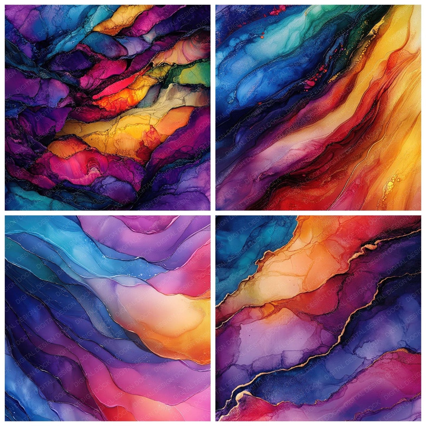 Velvet Ink Cascade Digital Paper Pack (DDD004144)
