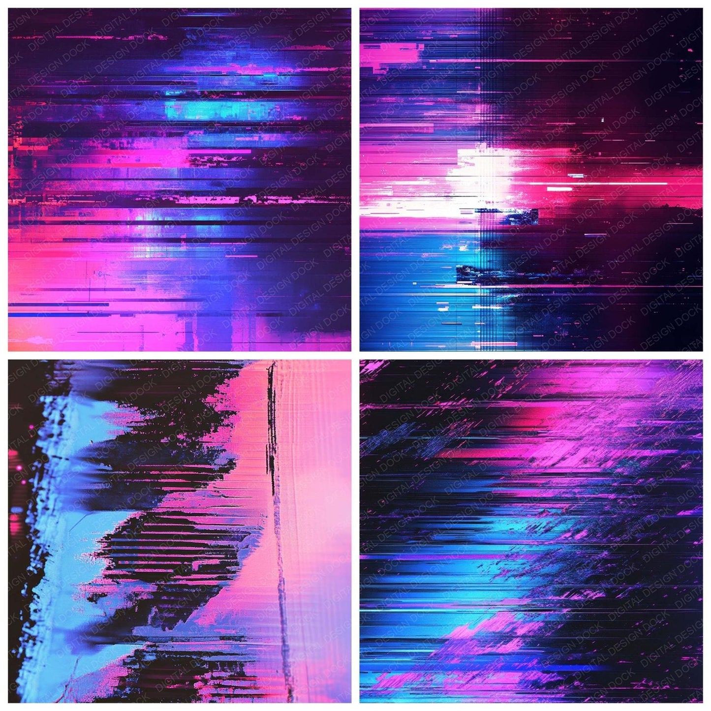 VHS Glitch Digital Paper Pack (DDD004146)