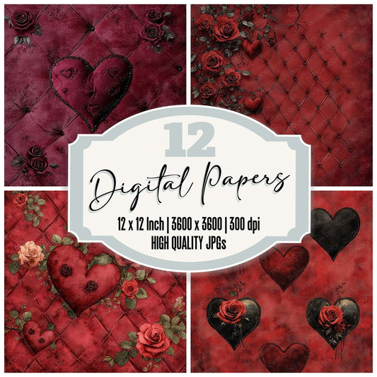 Velvet Stitch Passion Digital Paper Pack (DDD004154)