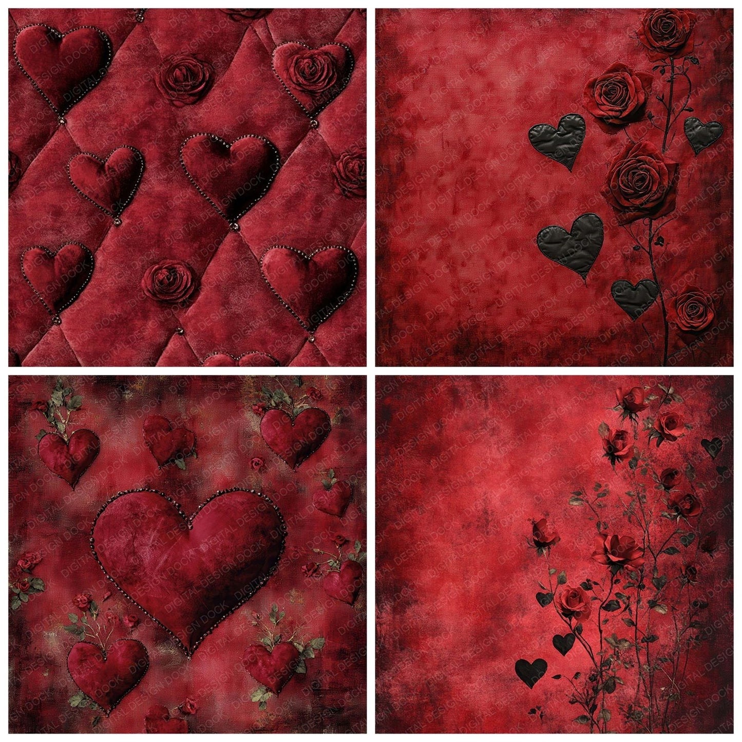 Velvet Stitch Passion Digital Paper Pack (DDD004154)