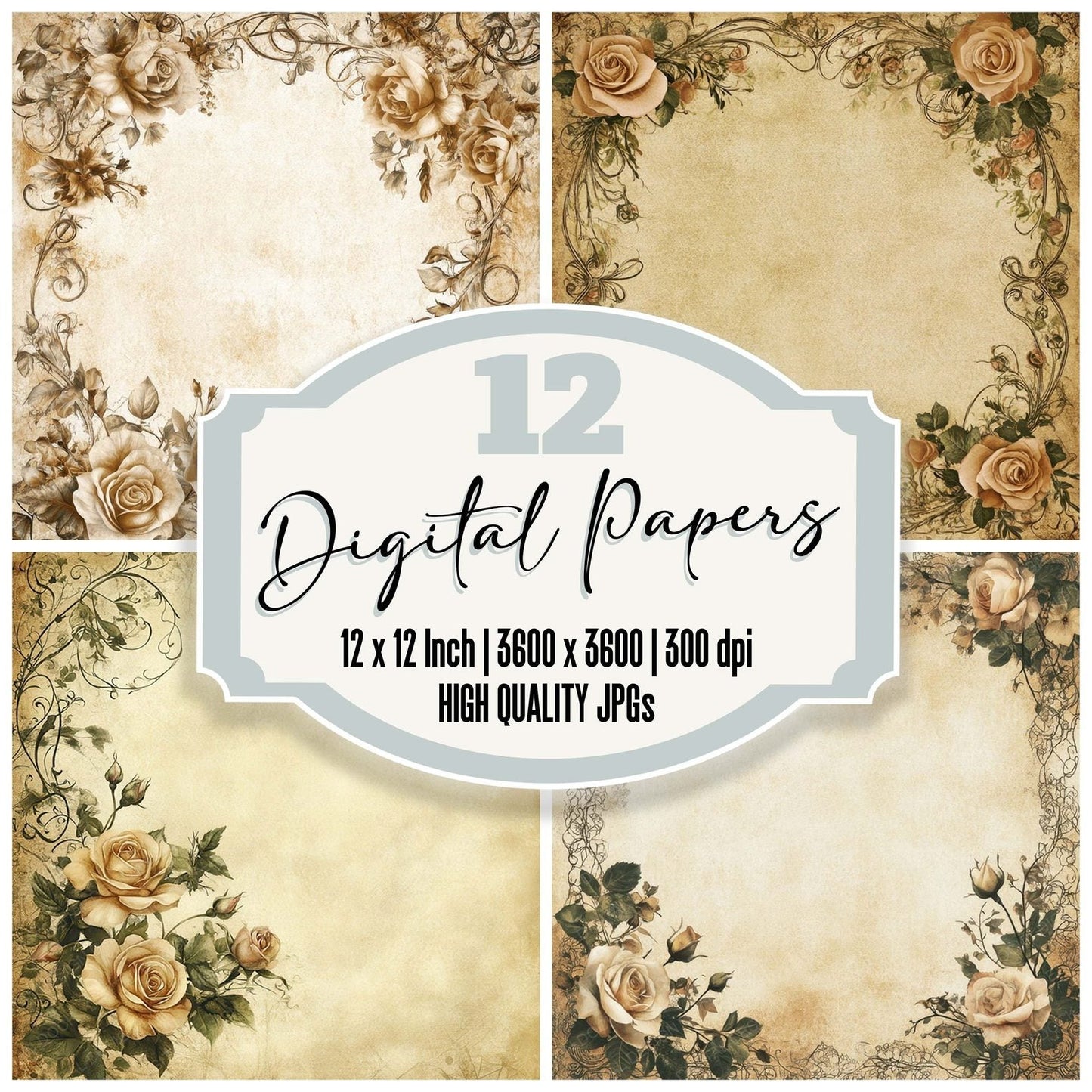 Victorian Bloom Digital Paper Pack (DDD004162)