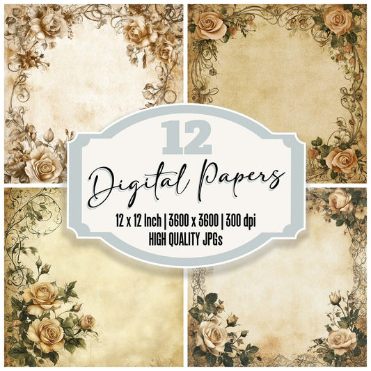 Victorian Bloom Digital Paper Pack (DDD004162)
