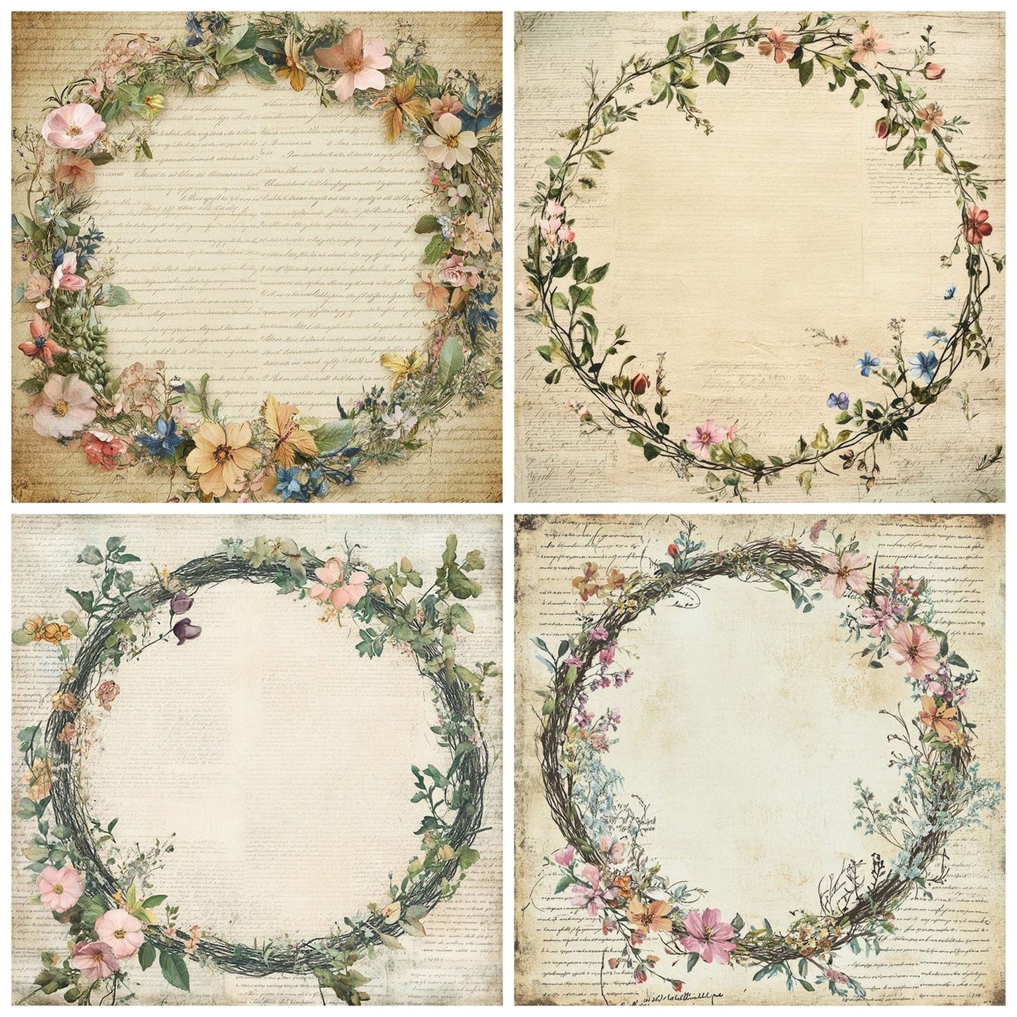 Victorian Decoupage Lace Garland Digital Paper Pack (DDD004187)