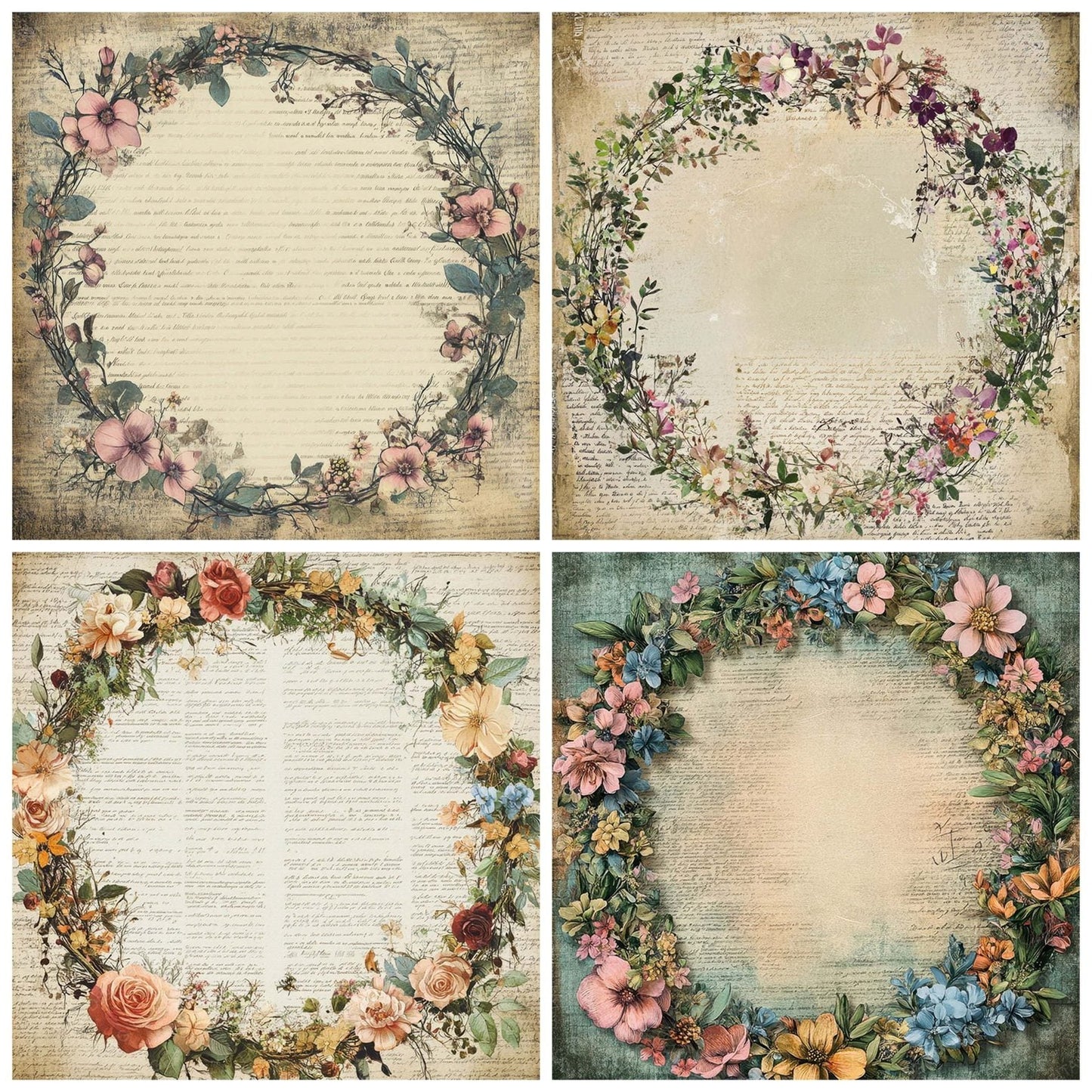 Victorian Decoupage Lace Garland Digital Paper Pack (DDD004187)