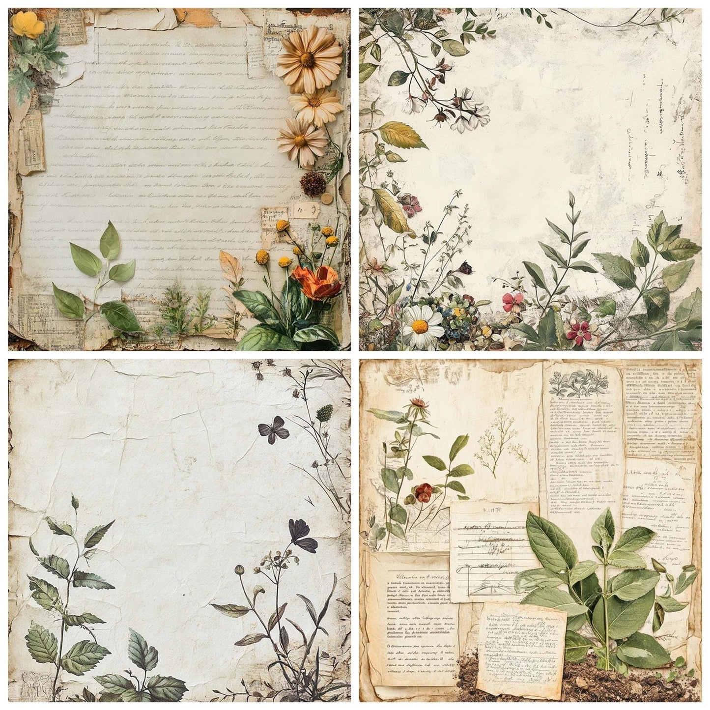 Victorian Decoupage Seed Packet Digital Paper Pack (DDD004207)