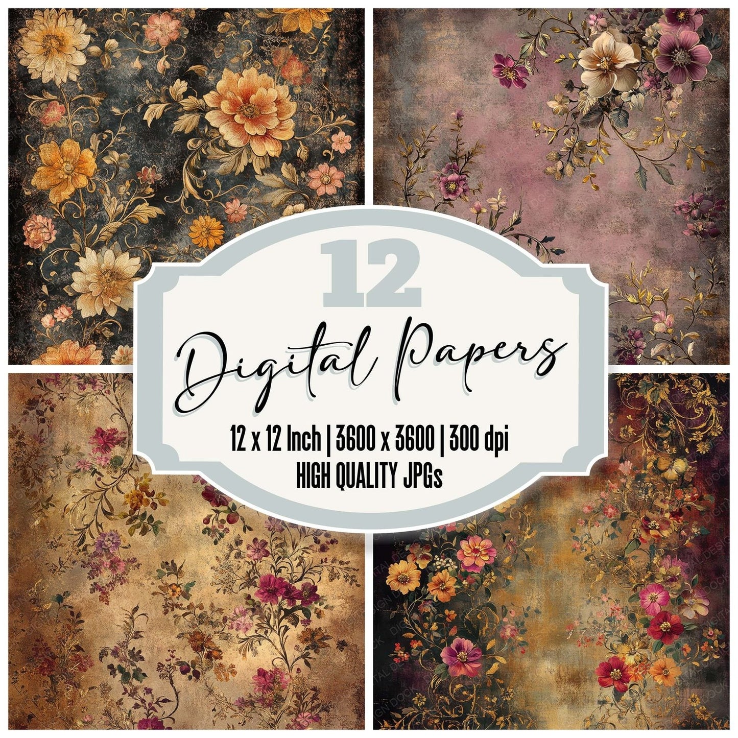 Victorian Tapestry Digital Paper Pack (DDD004217)