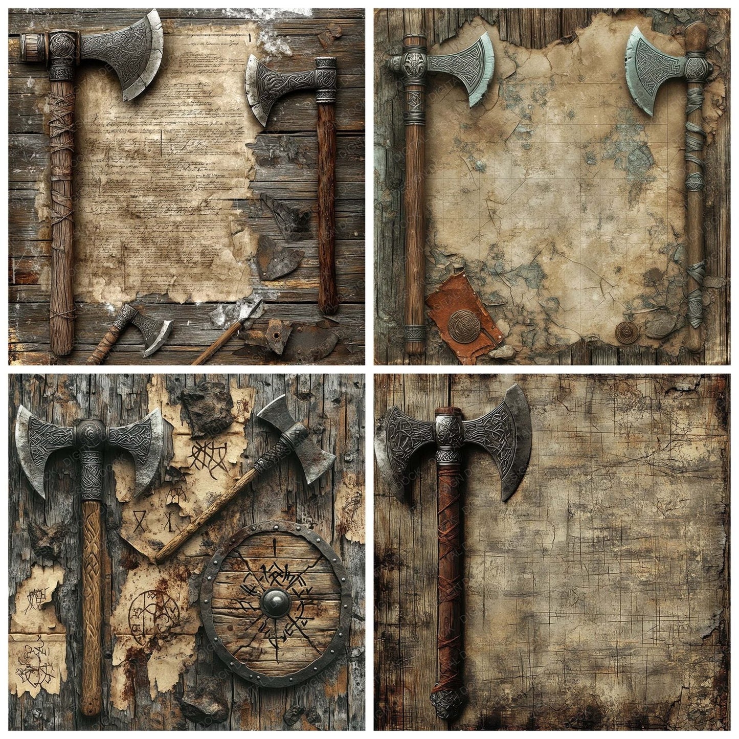 Viking Axe Shield Digital Paper Pack (DDD004220)