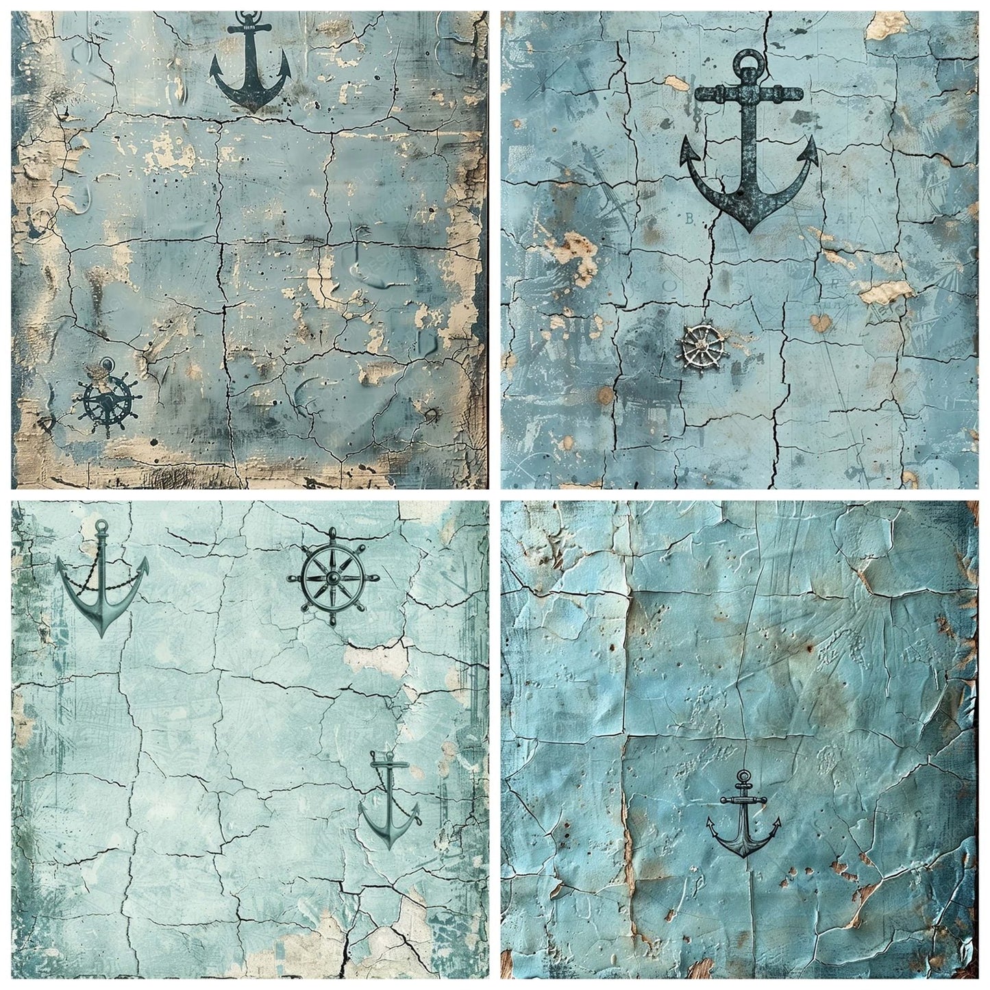 Vintage Digital Paper Antique Nautical Digital Paper Pack (DDD004236)