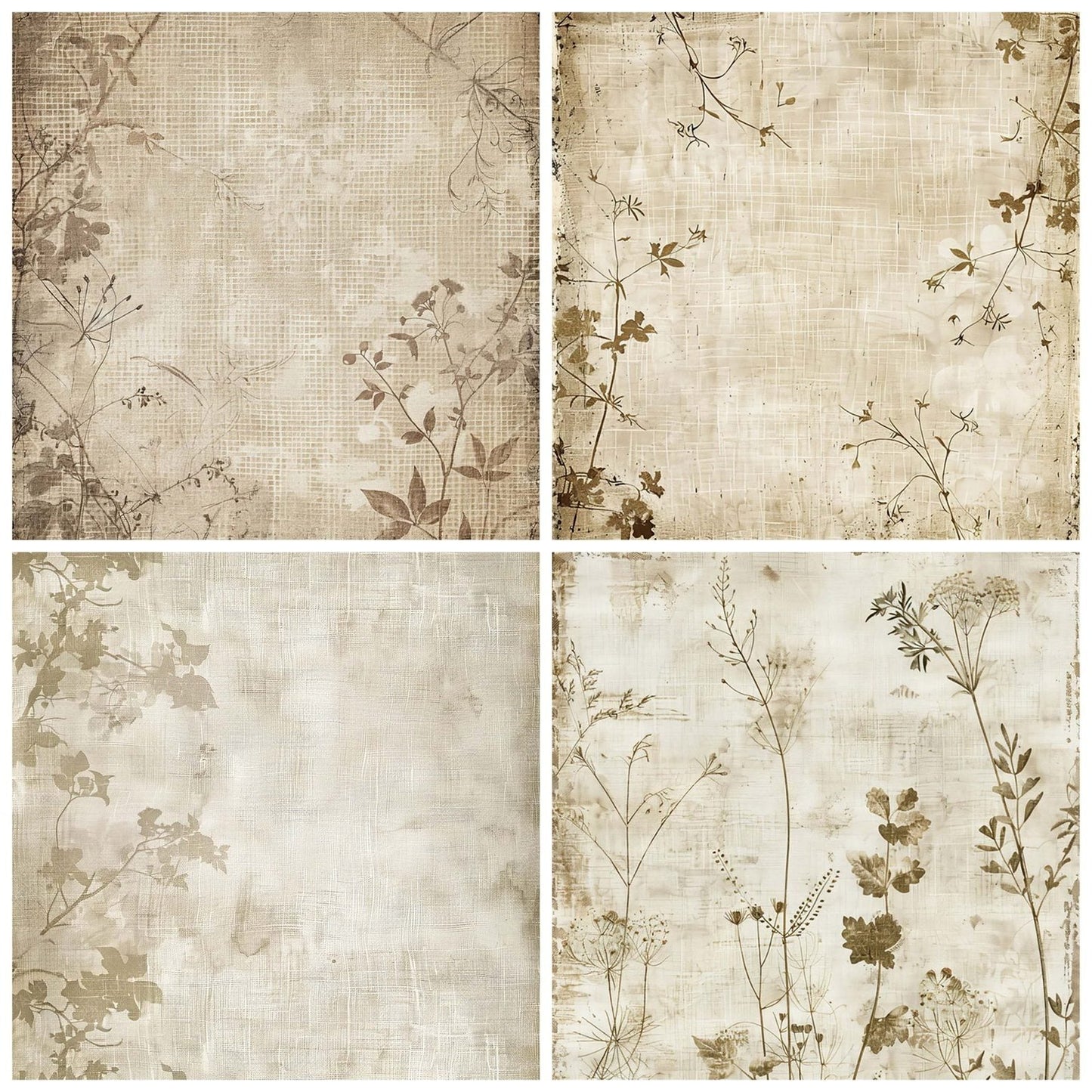 Vintage Digital Paper Soft Beige Linen Fabric Digital Paper Pack (DDD004285)