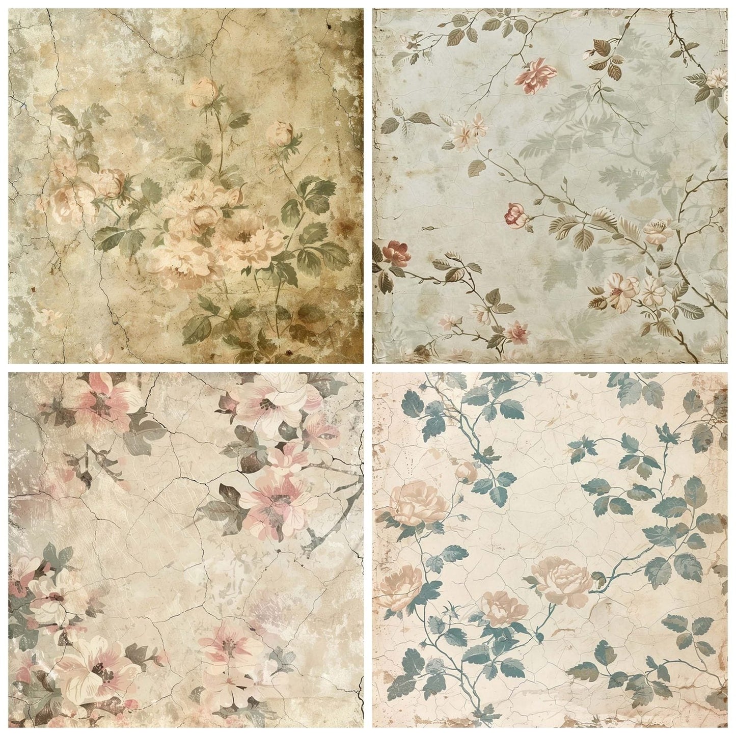 Vintage Digital Paper Vintage Wallpaper Digital Paper Pack (DDD004293)