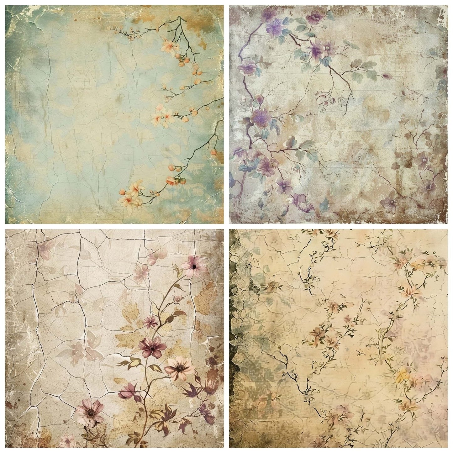 Vintage Digital Paper Vintage Wallpaper Digital Paper Pack (DDD004293)