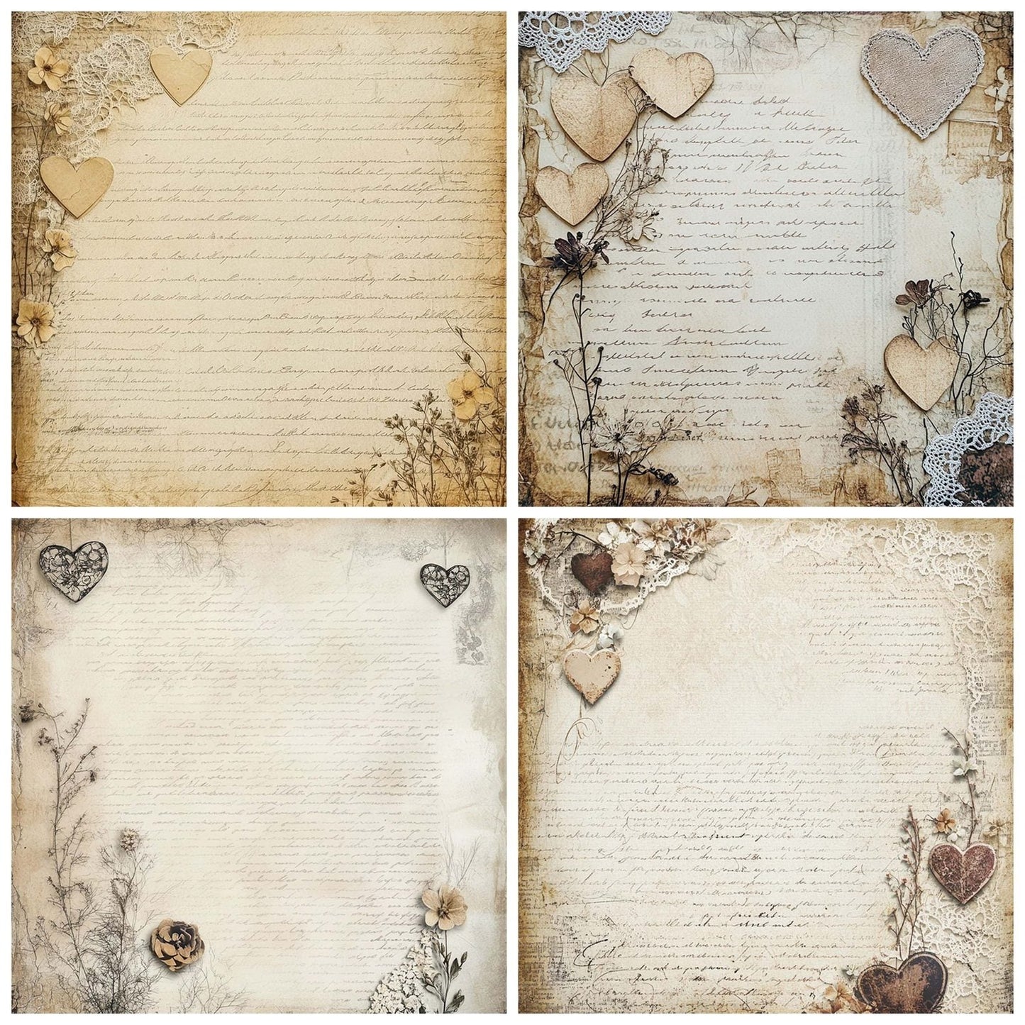 Vintage Lace Love Digital Paper Pack (DDD004305)