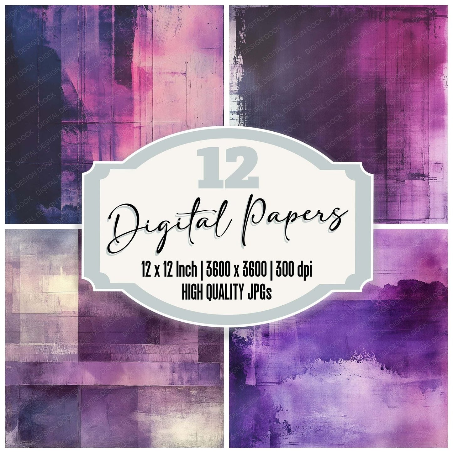 Violet Static Screen Digital Paper Pack (DDD004324)