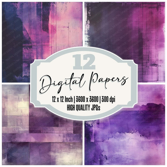 Violet Static Screen Digital Paper Pack (DDD004324)