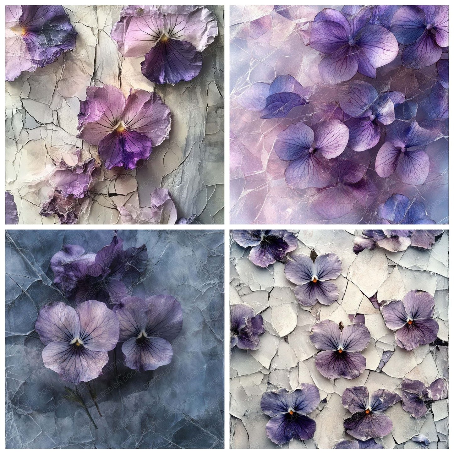 Vitrified Violet Glass Digital Paper Pack (DDD004331)