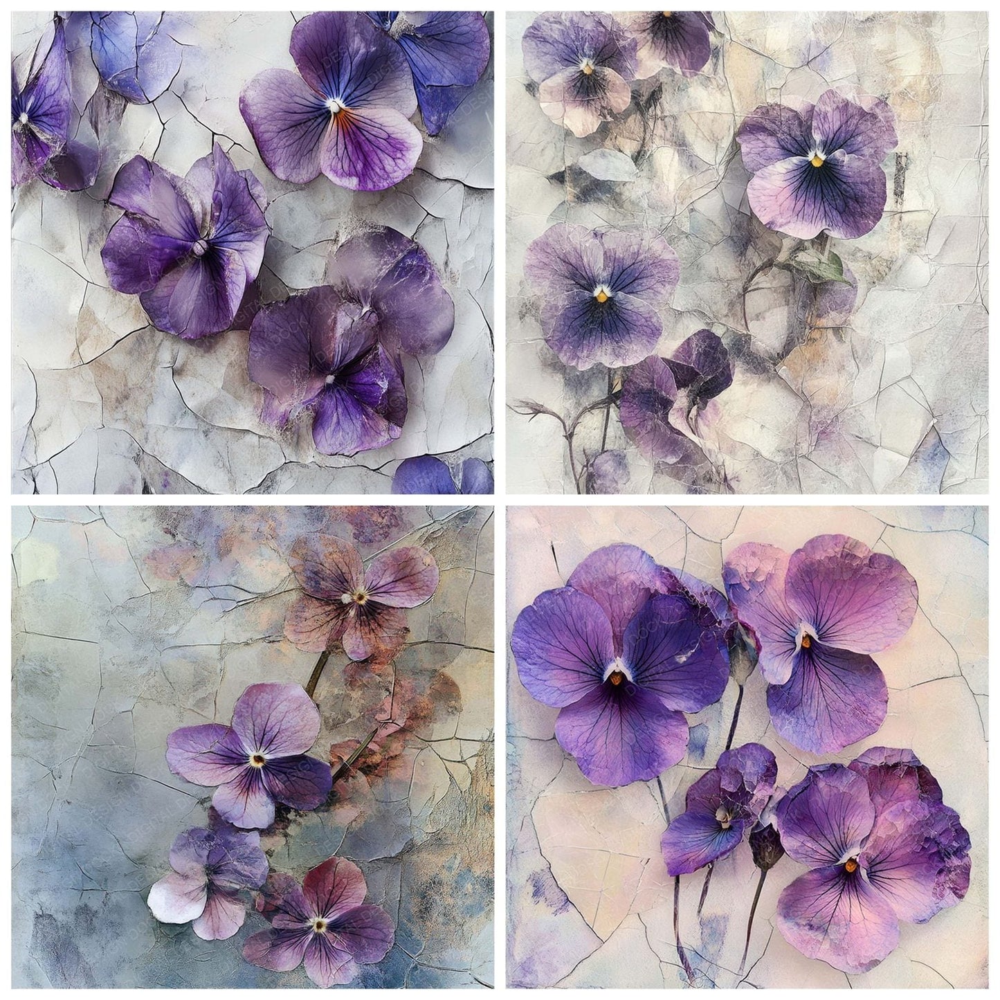 Vitrified Violet Glass Digital Paper Pack (DDD004331)