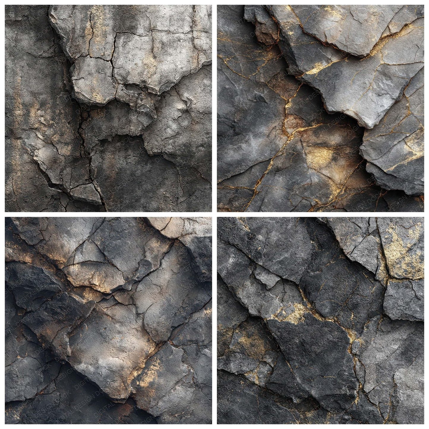 Volcanic Crack Obsidian Dust Digital Paper Pack (DDD004335)
