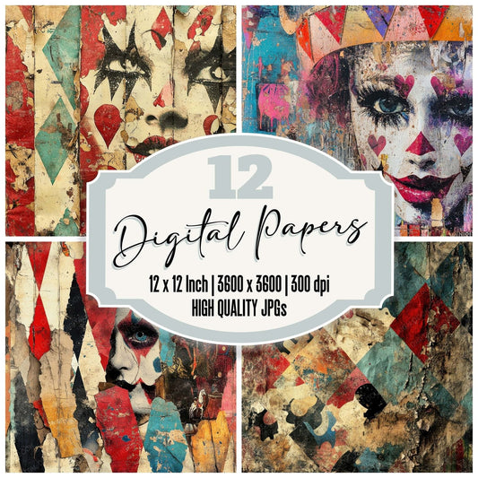 Warped Carnival Dreams Digital Paper Pack (DDD004356)