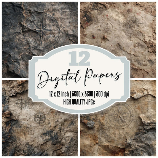 Warzone Crumpled Map Flag Ash Digital Paper Pack (DDD004361)